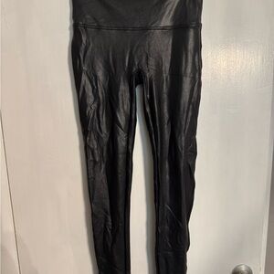 SPANX Black Shiny Leggings